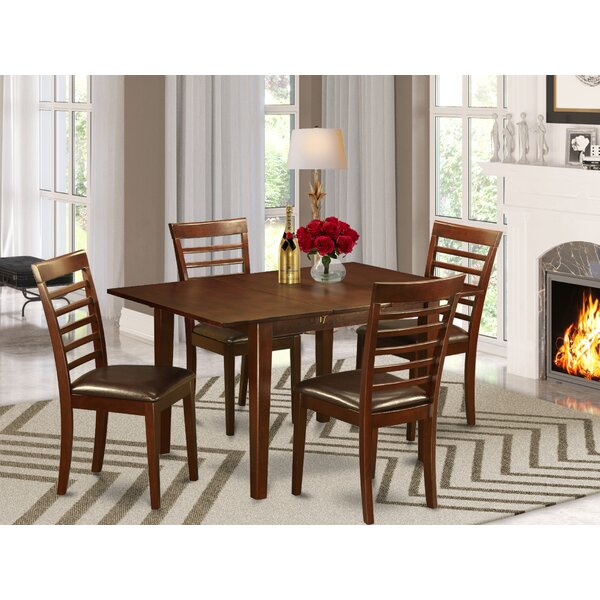 Winston Porter Agesilao Butterfly Leaf Solid Wood Dining Set Wayfair